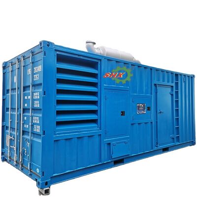 Refroidissement à l'eau 1375 KVA 1100KW Moteur générateur diesel insonorisé 40HQ ATS 24V DC Démarrage