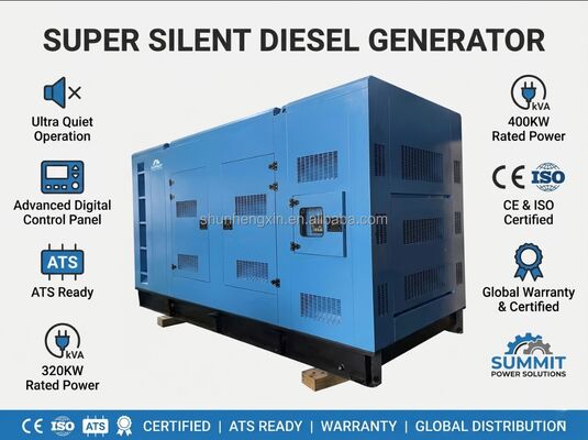 Perkins 400kva 500kva générateurs diesel de type silencieux générateur Stamford alternateur avec 24V DC Electric Start ATS à vendre